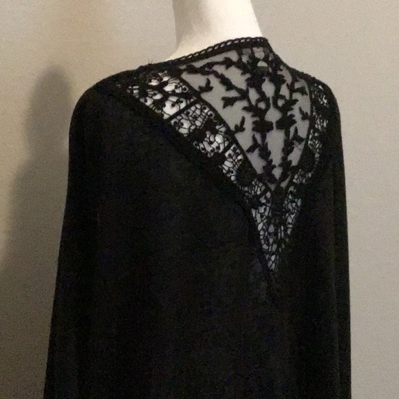 INC wrap/ sweater/ top, black, One Size - Picture 4 of 6